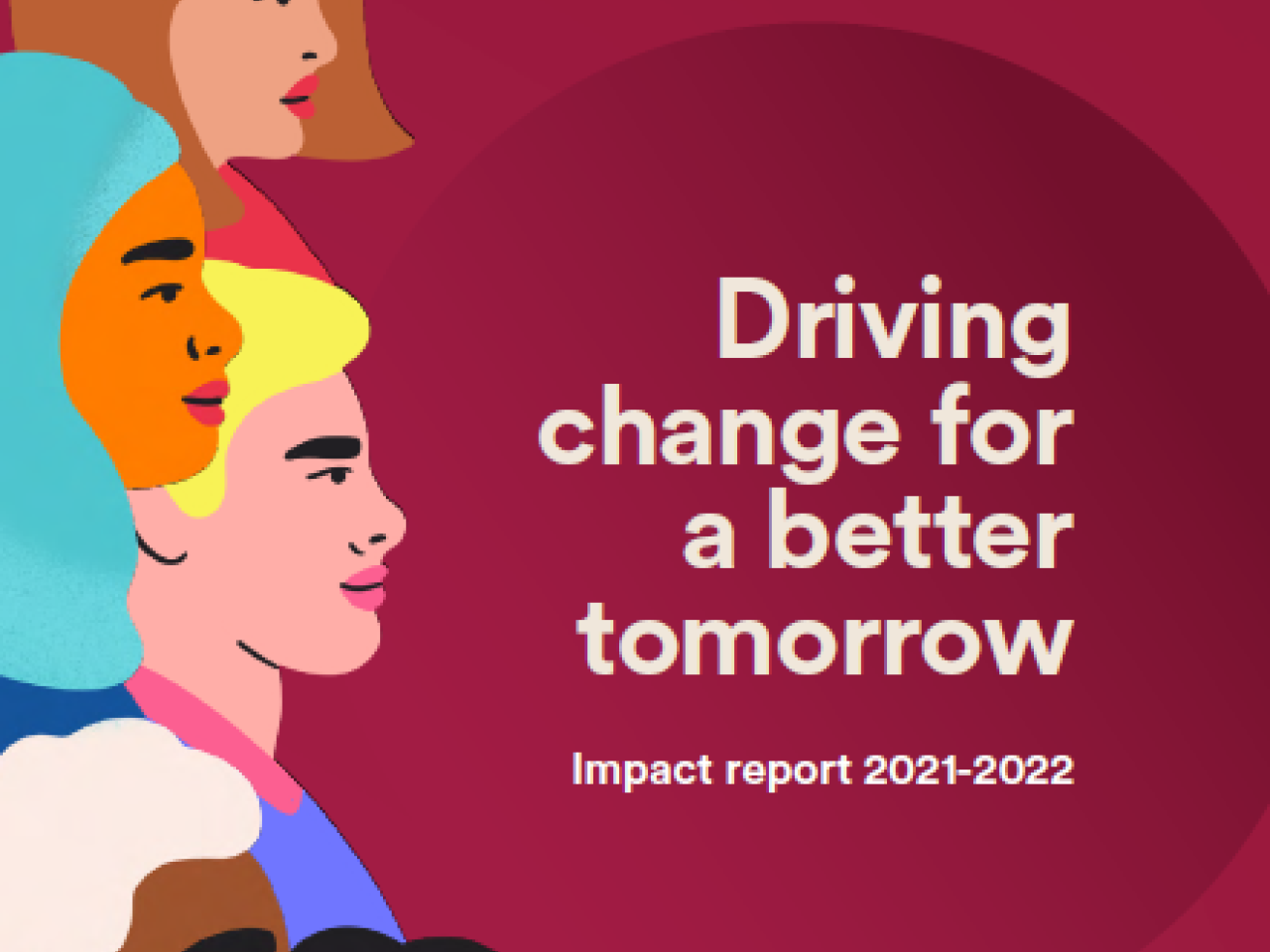 Report cover with illustration of diverse men and women looking forward