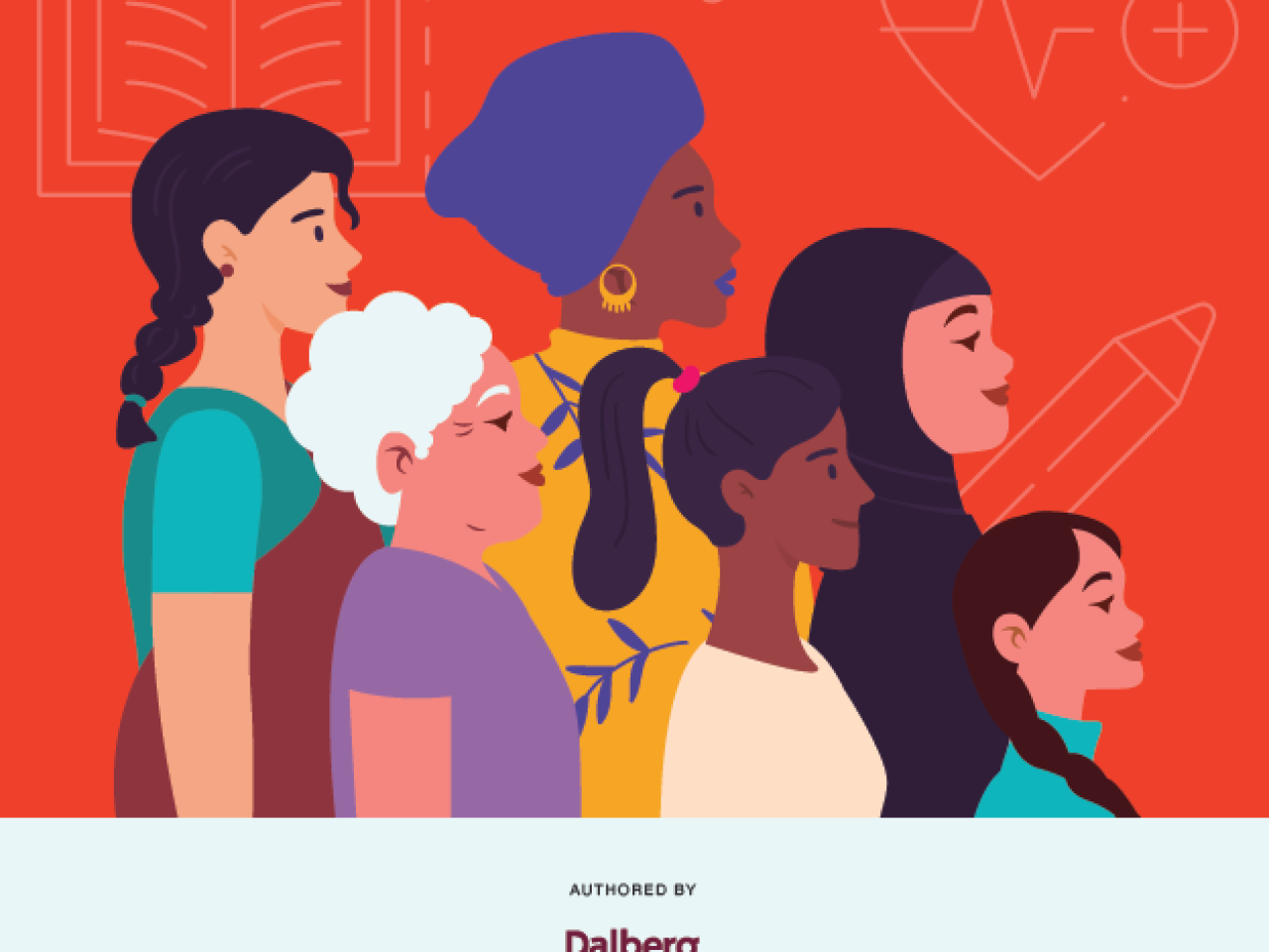 illustration of women looking forward