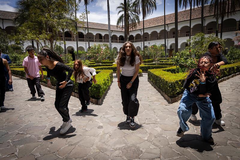 Young people performing dance