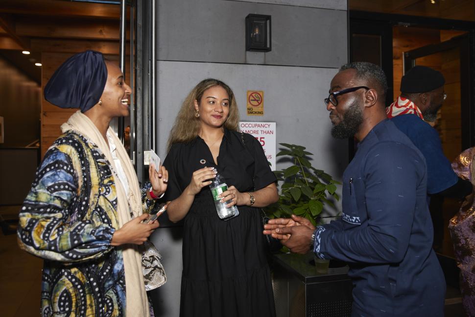 Centre: Filmmaker Nadine Ibrahim. Photo: Nicholas Sansone