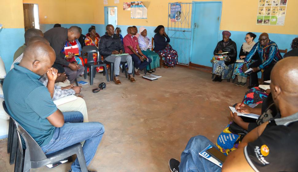 People seated in a circle