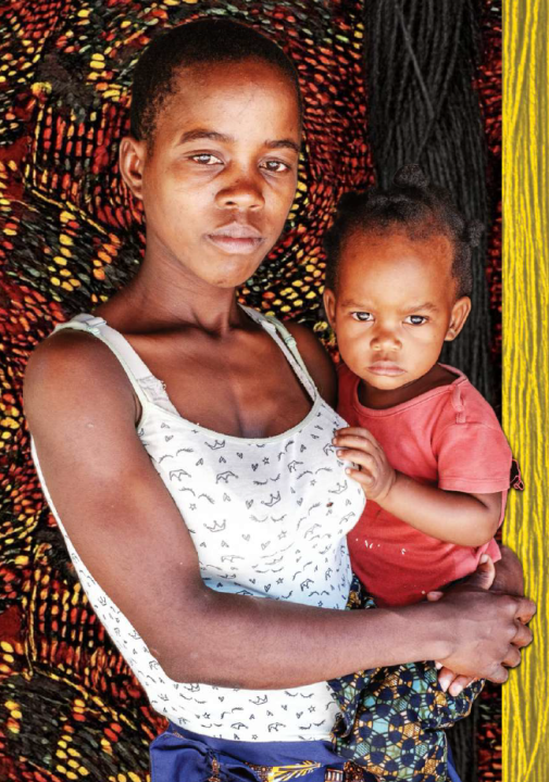 Sophia pictured with her young child.