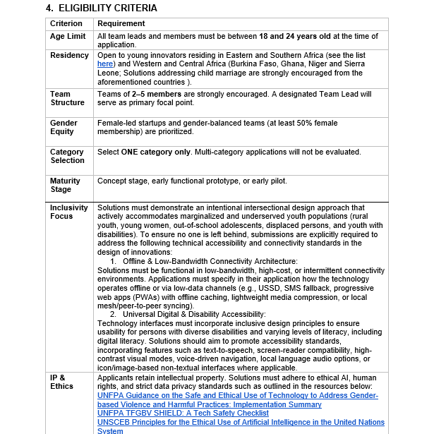 Eligibility Criteria