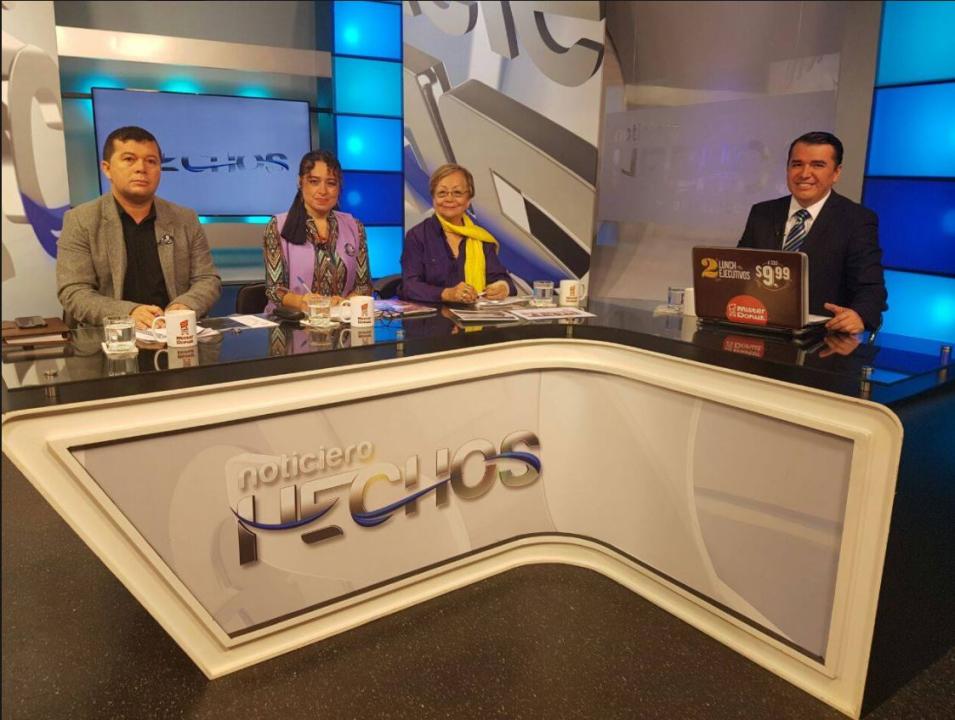 Women sitting on a television panel show