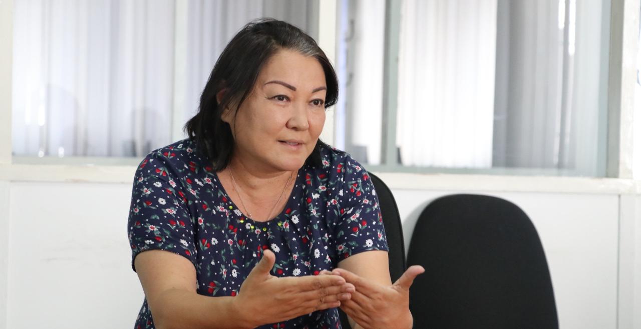 Bermet Baryktabasova is a Head of the Independent Medical Trade Union of Kyrgyzstan. Photo: Bermet Baryktabasova