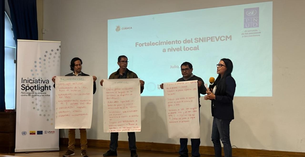 Participantes de los talleres para socializar el diagnóstico sobre la implementación de la Ley Orgánica Integral para Prevenir y Erradicar la Violencia contra las Mujeres (LOIPEVCM