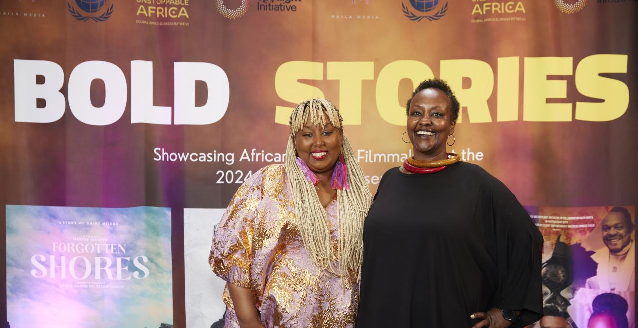 Filmmakers Cynthia Butare and Judy Kibinge.
