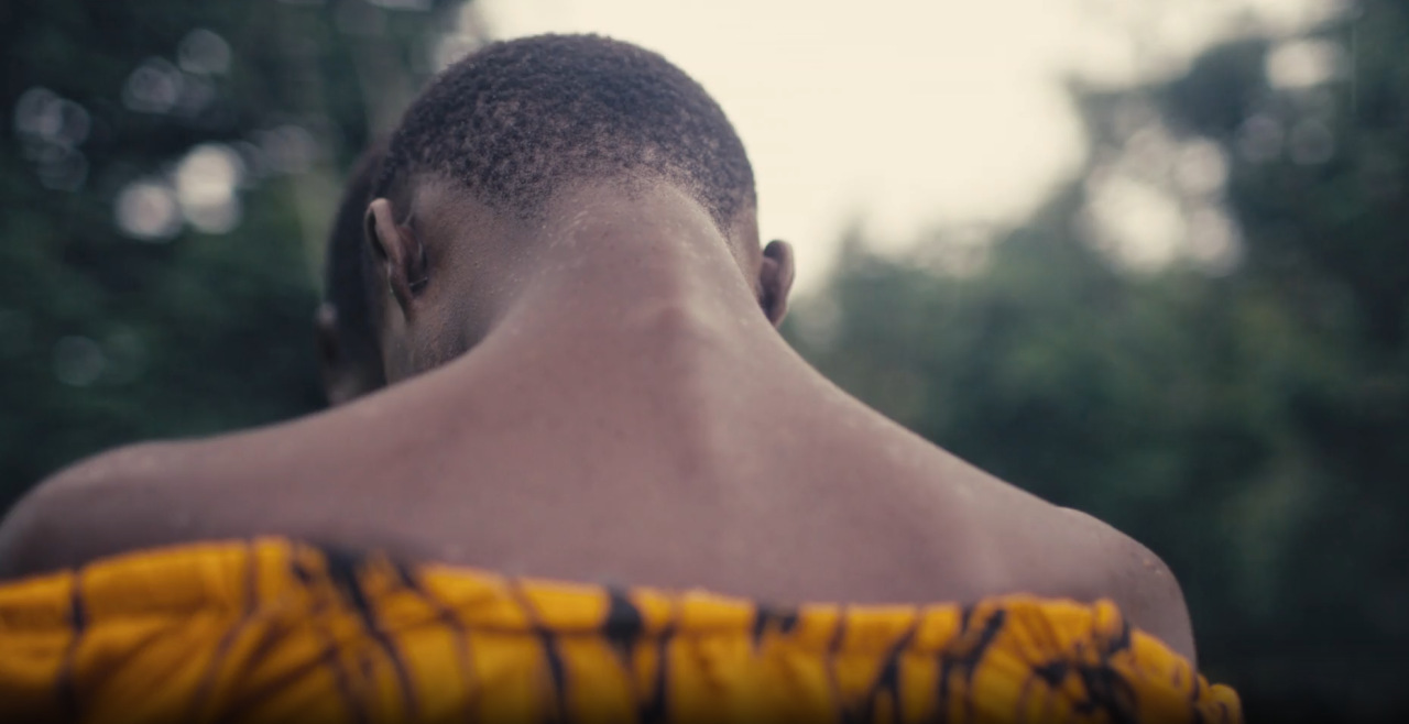 Woman with short hair pictured from behind