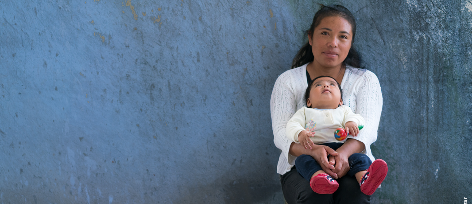 woman holding child